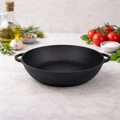 Сковорода чугунная жаровня 320х60мм Ситон