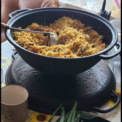 Казан чугунный с крышкой сковородой 15л гриль узбекский Maysternya