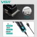 Машинка для стрижки VGR V-013 BLUE – 6500 об/хв, LED-дисплей, 8 насадок, до 60 хв роботим