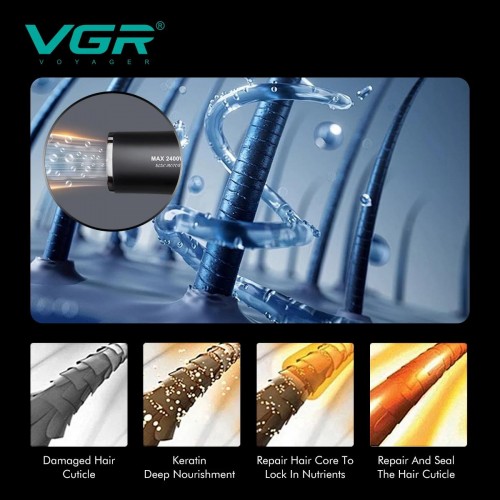 Професійний фен VGR V-469 – BLDC-мотор, 4 режими обдуву та температури Професійний фен VGR V-469 – BLDC-мотор, 4 режими обдуву та температури