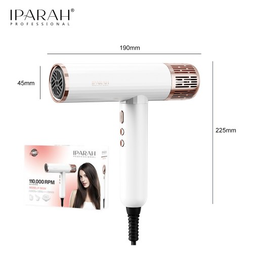Професійний фен для волосся IPARAH P-385W WHITE із BLDC-мотором