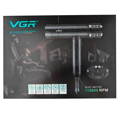 Професійний фен для волосся VGR V-640HD із BLDC-мотором та іонізацією