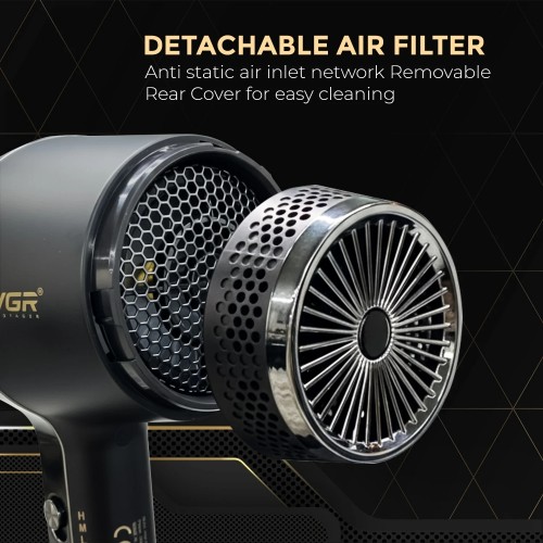 Професійний фен для волосся VGR V-409 (2400W) з BLDC-мотором та іонізацією