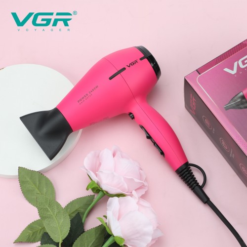 Професійний фен для волосся VGR V-457 PINK з AC-мотором (2400 Вт)