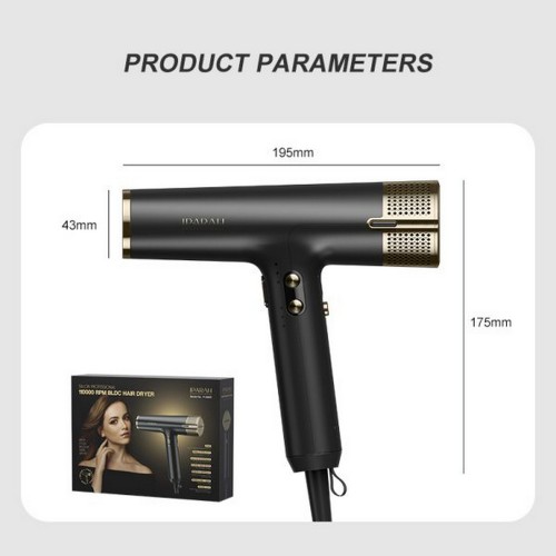 Професійний фен IPARAH P-390G BLACK – AC-мотор, іонізація, 4 режими обдуву та температури