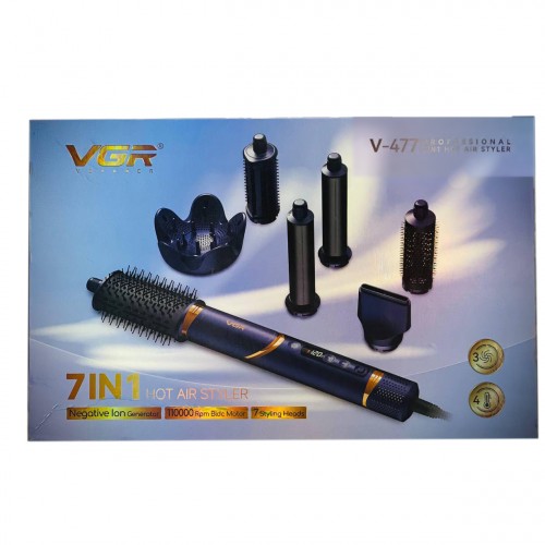 Фен-стайлер VGR 7 в 1 V-477 DARK BLUE Professional