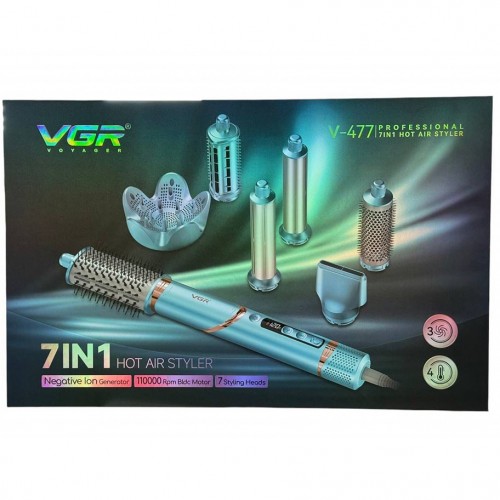 Фен-стайлер VGR 7 в 1 V-477 GREEN Professional
