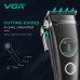 Машинка для стрижки (clipper) VGR V-880C Чорна, 11 насадок, док-станція