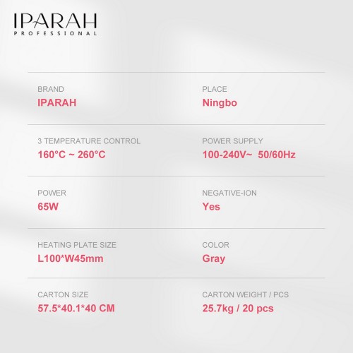 Выпрямитель для волос IPARAH P-113 Выпрямитель для волос IPARAH P-113