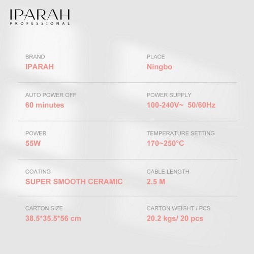 Выпрямитель для волос IPARAH P-132B GREY