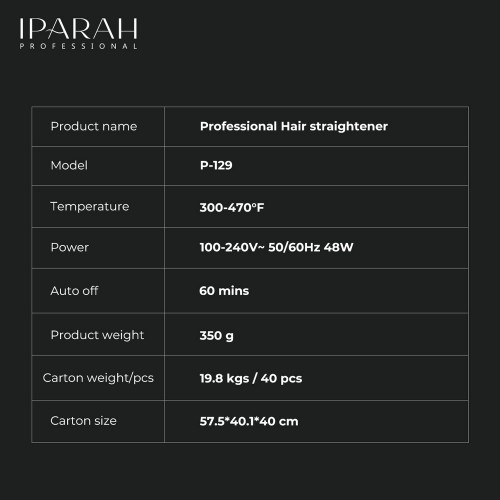 Выпрямитель для волос IPARAH P-129