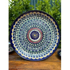  Ляган "Мехроб" большая керамическая тарелка ручной работы диаметр 42 см